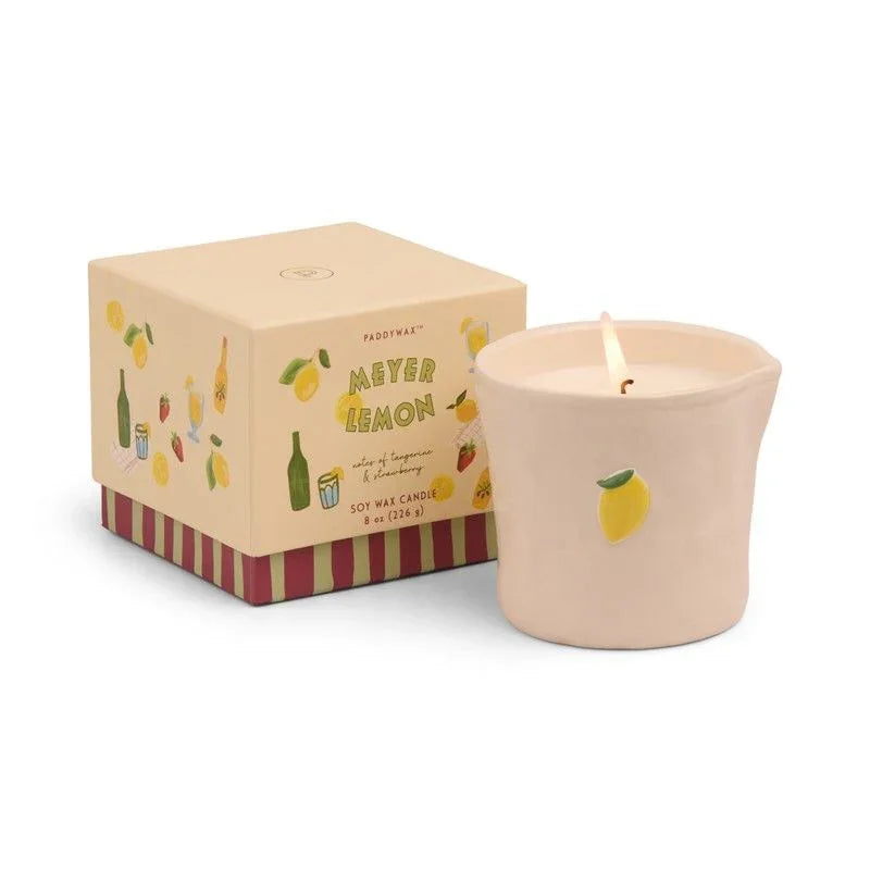 Vela de Cerámica Paddywax Bistro 226g - Limón Meyer | Frescura Cítrica y Diseño Artesanal