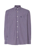 Camisa Hombre Manga Larga Popelín Cuadros con Bolsillo Easy Iron Extrasuave - Rojo 0308_94