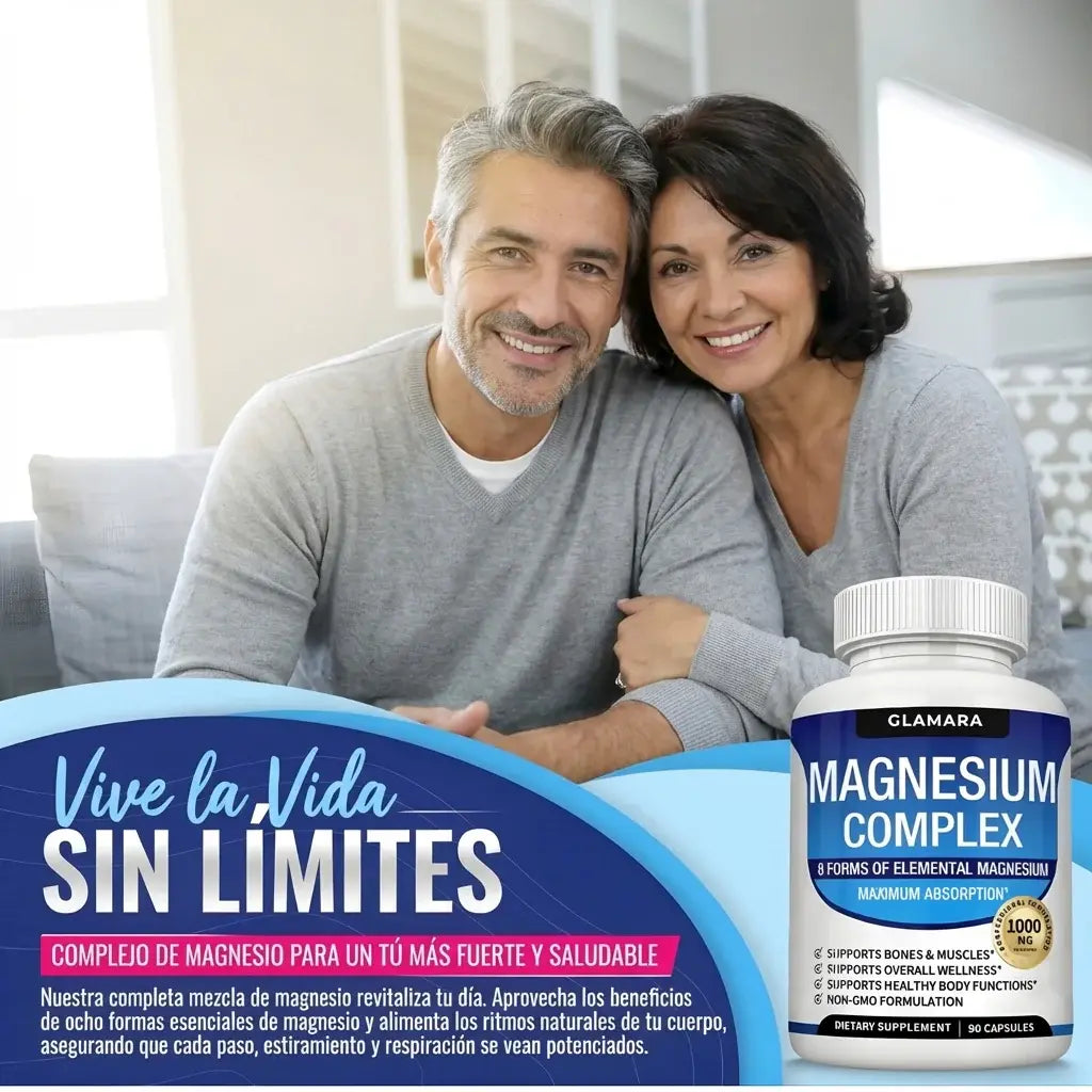 Suplementos de Magnesio 90 capsulas 1000mg