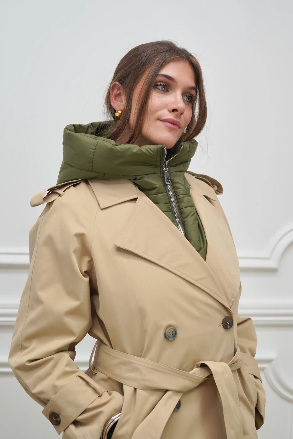 Balaclava cuello bufanda Berlin Verde Kaki