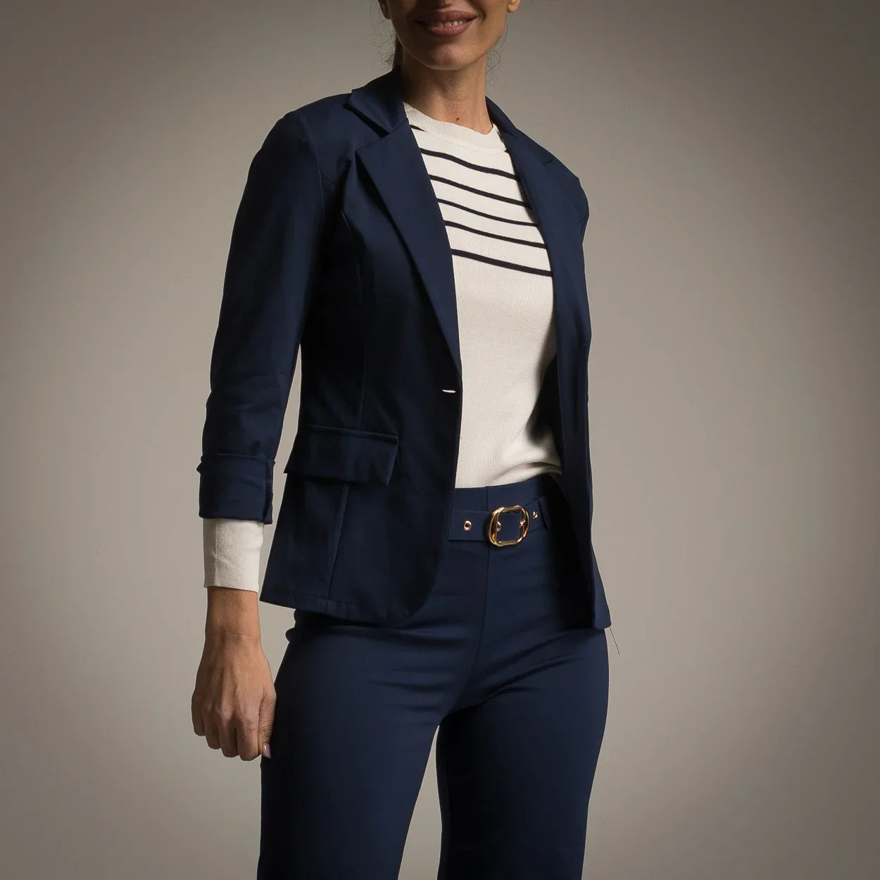Blazer de mujer entallada Azul Marino