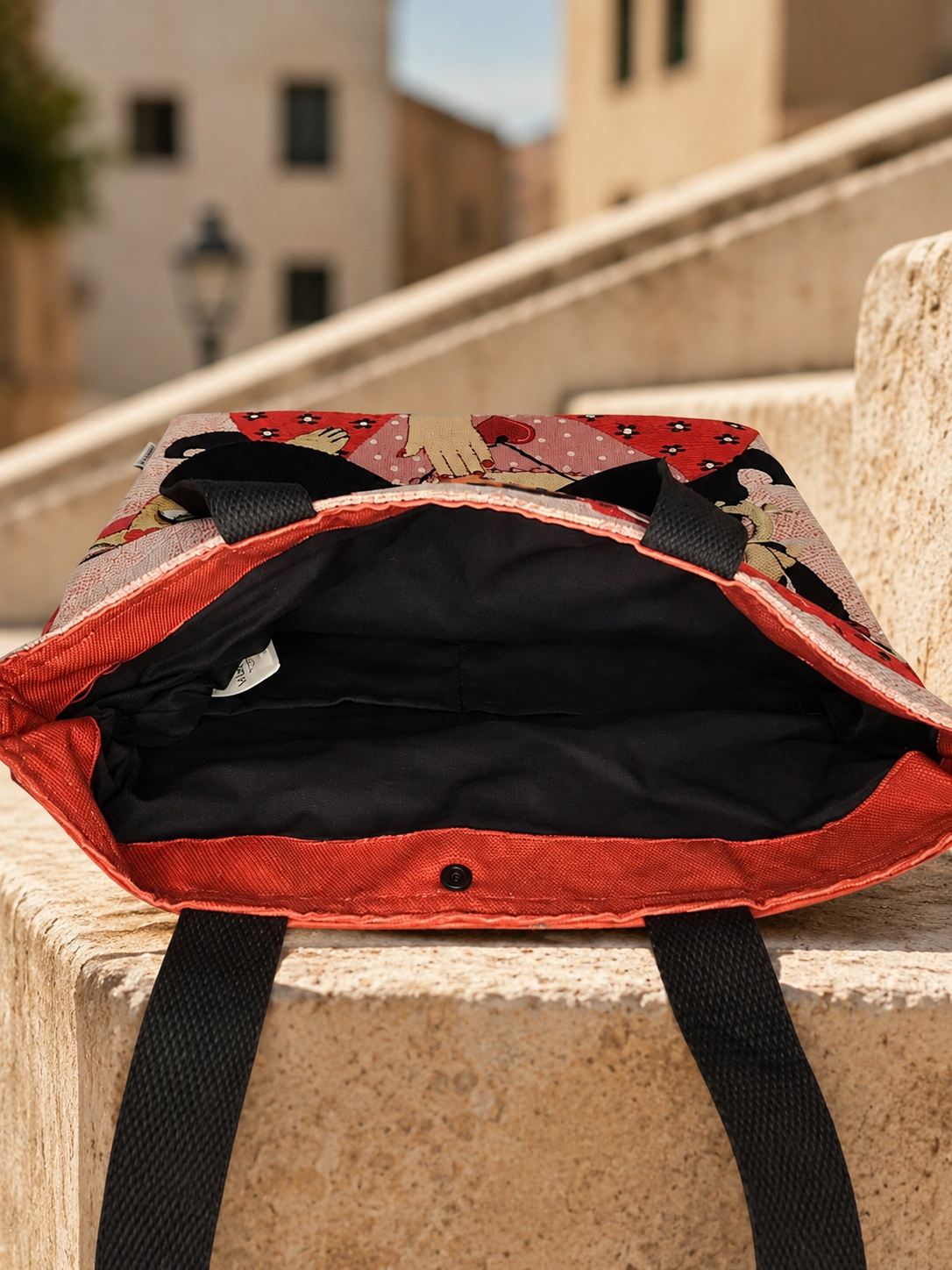 Tote bag TIERRA «Frida en tonos rojos»