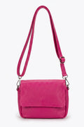 Bolso Bandolera Fucsia de Piel Mujer Pequeño