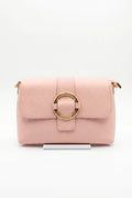 Bolso mediano piel bandolera broche dorado