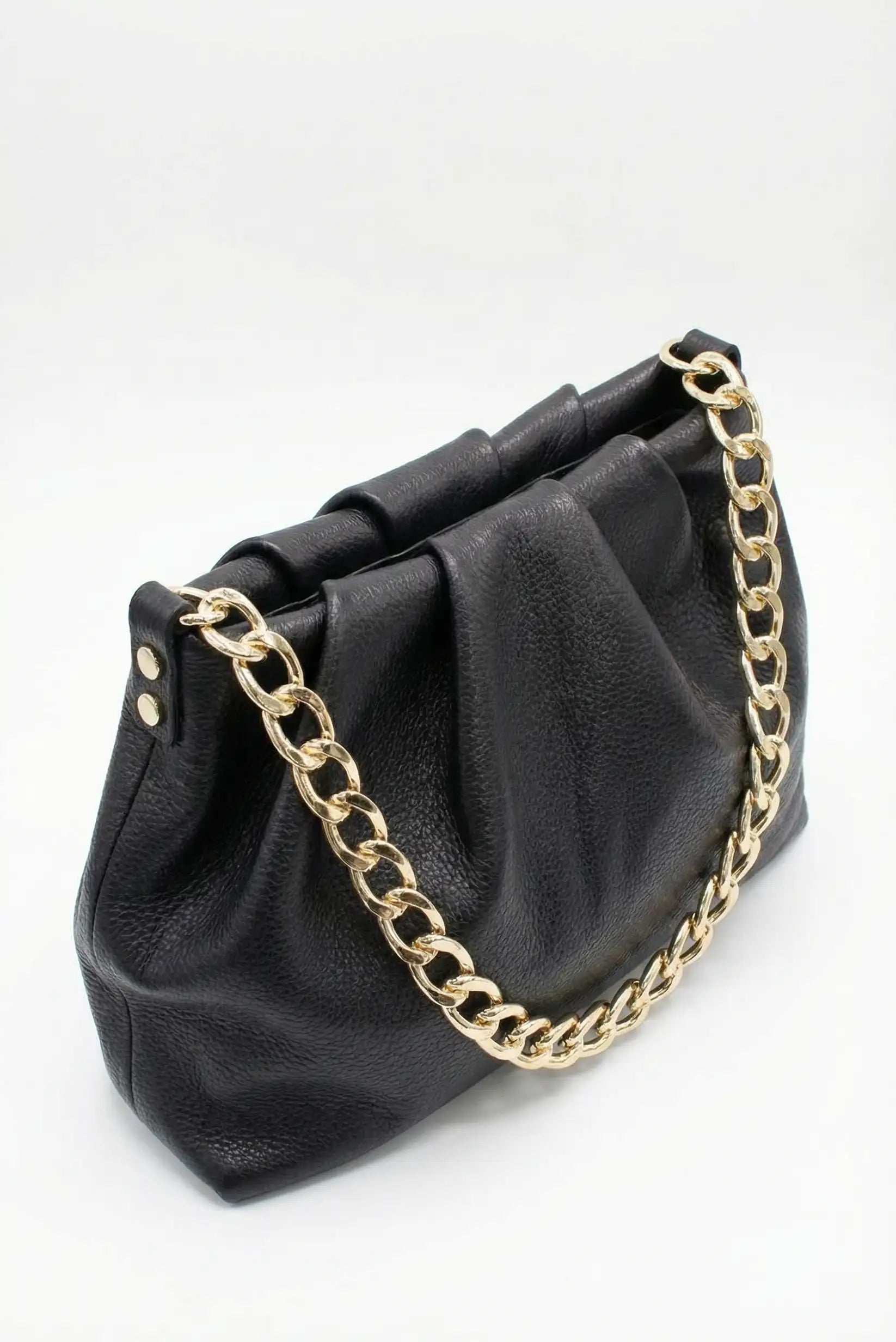 Bolso bandolera y de hombro con cadena dorada