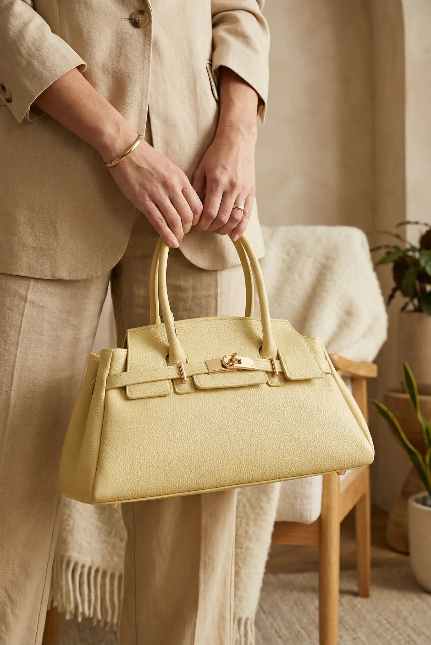 Bolso mujer mediano de mano y bandolera piel
