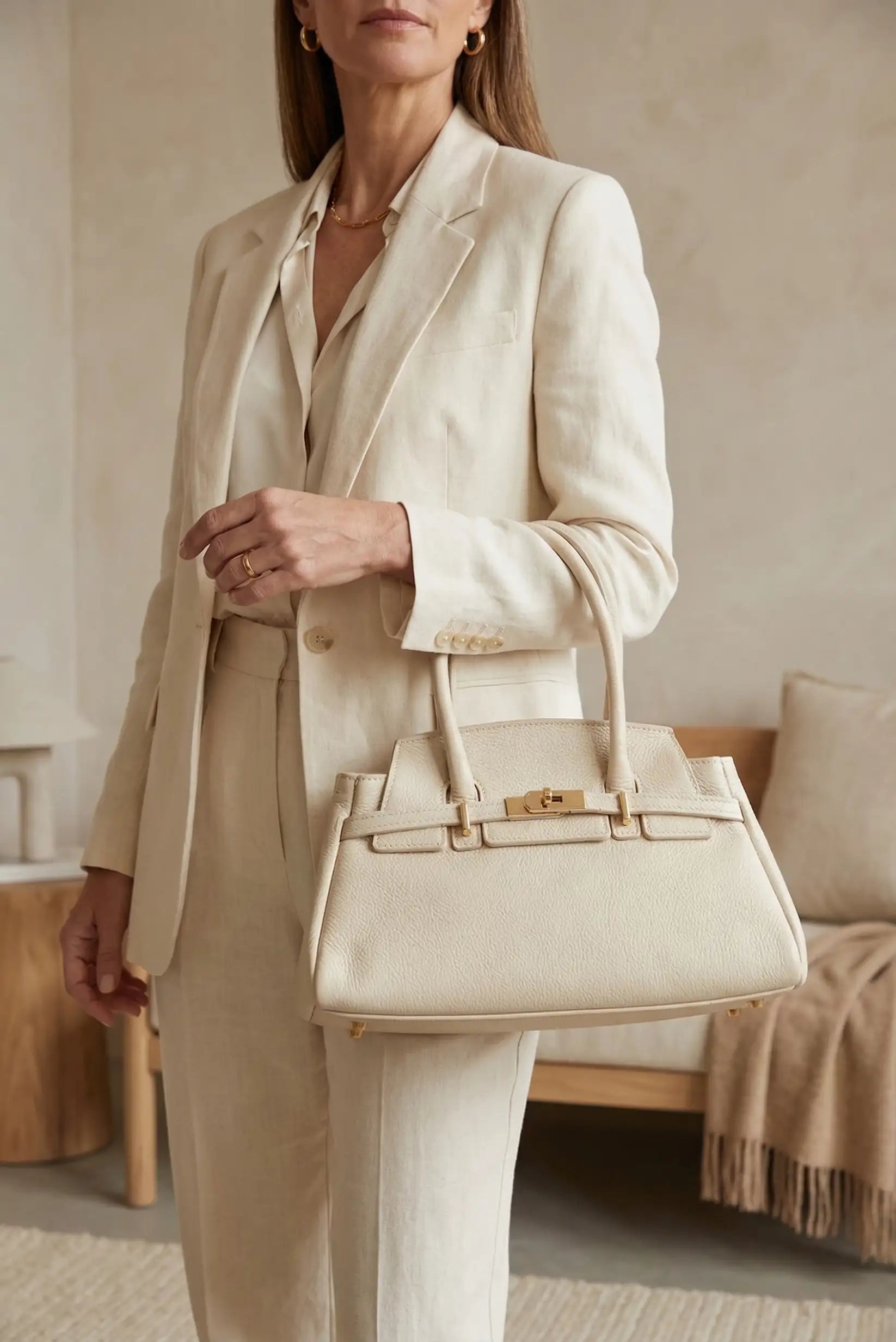 Bolso mujer mediano de mano y bandolera piel