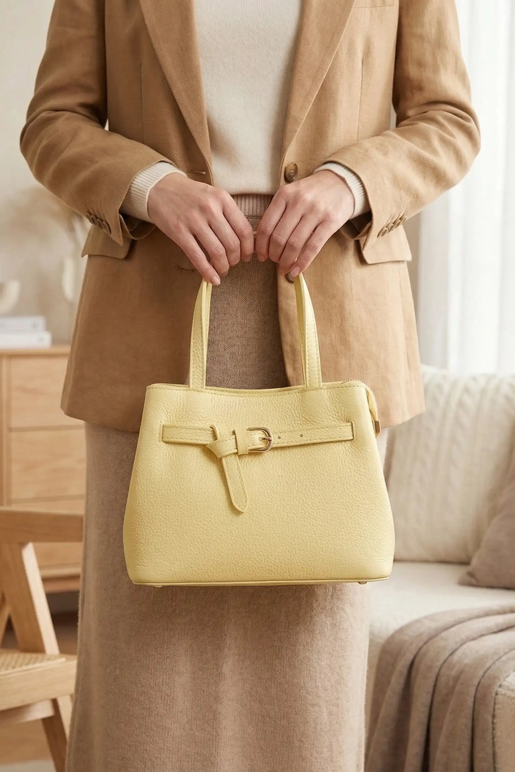 Bolso de mano y bandolera piel primavera