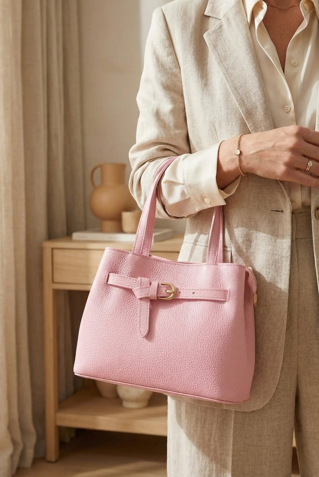 Bolso de mano y bandolera piel primavera