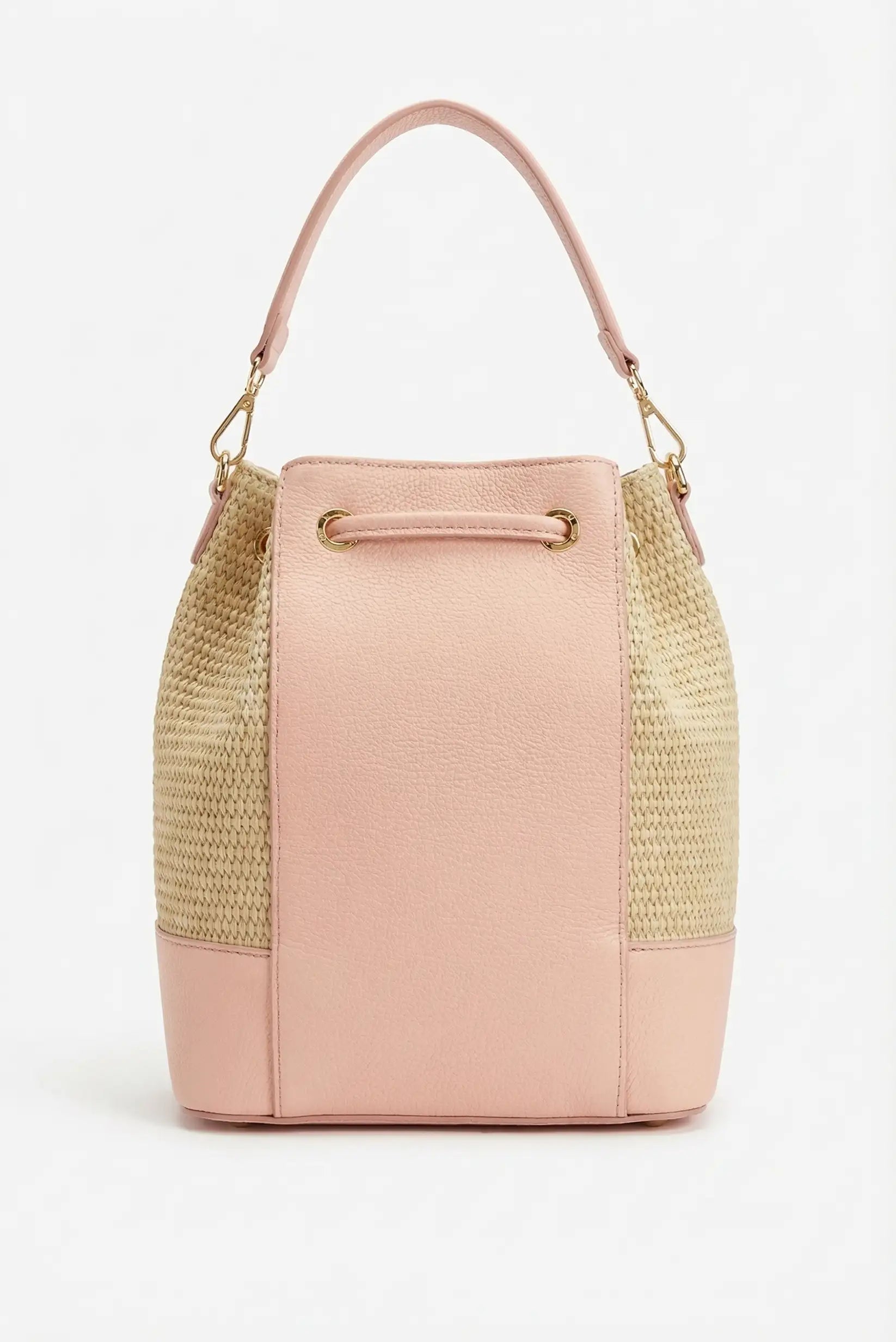 Bolso grande mujer bandolera rafia y piel