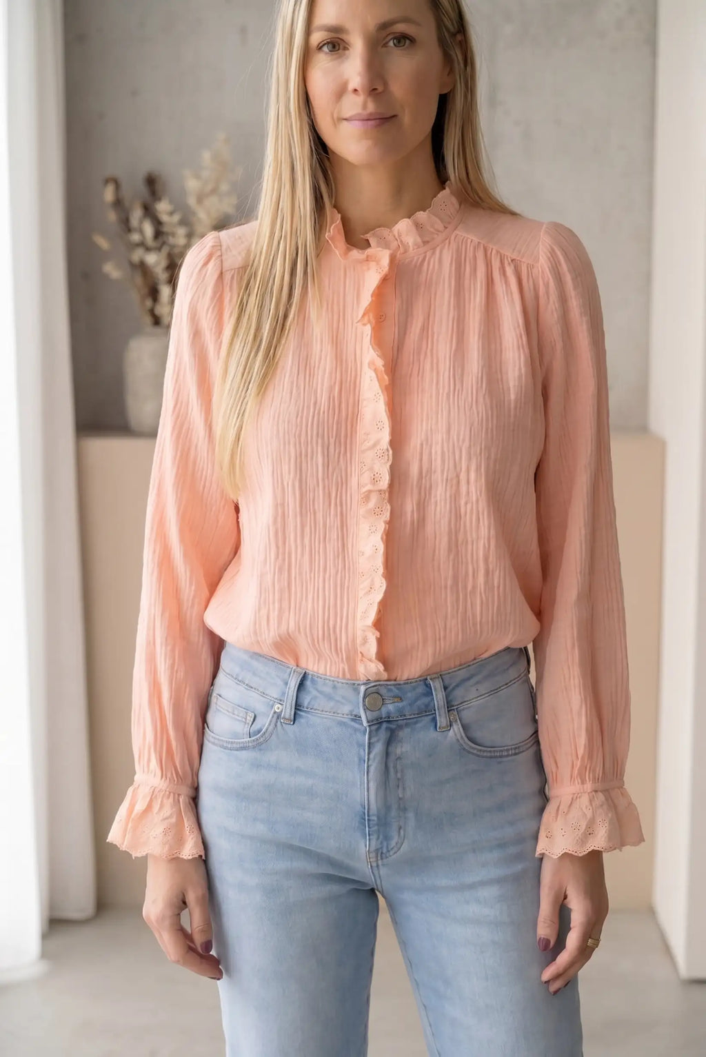 Blusa Coral Mujer Provenza – Elegancia Romántico Boho