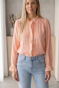 Blusa Coral Mujer Provenza – Elegancia Romántico Boho