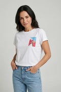Camiseta manga corta mujer blanca IBIZA