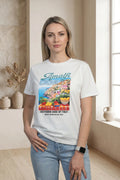 Camiseta Mujer Estampado Costa Amalfitana