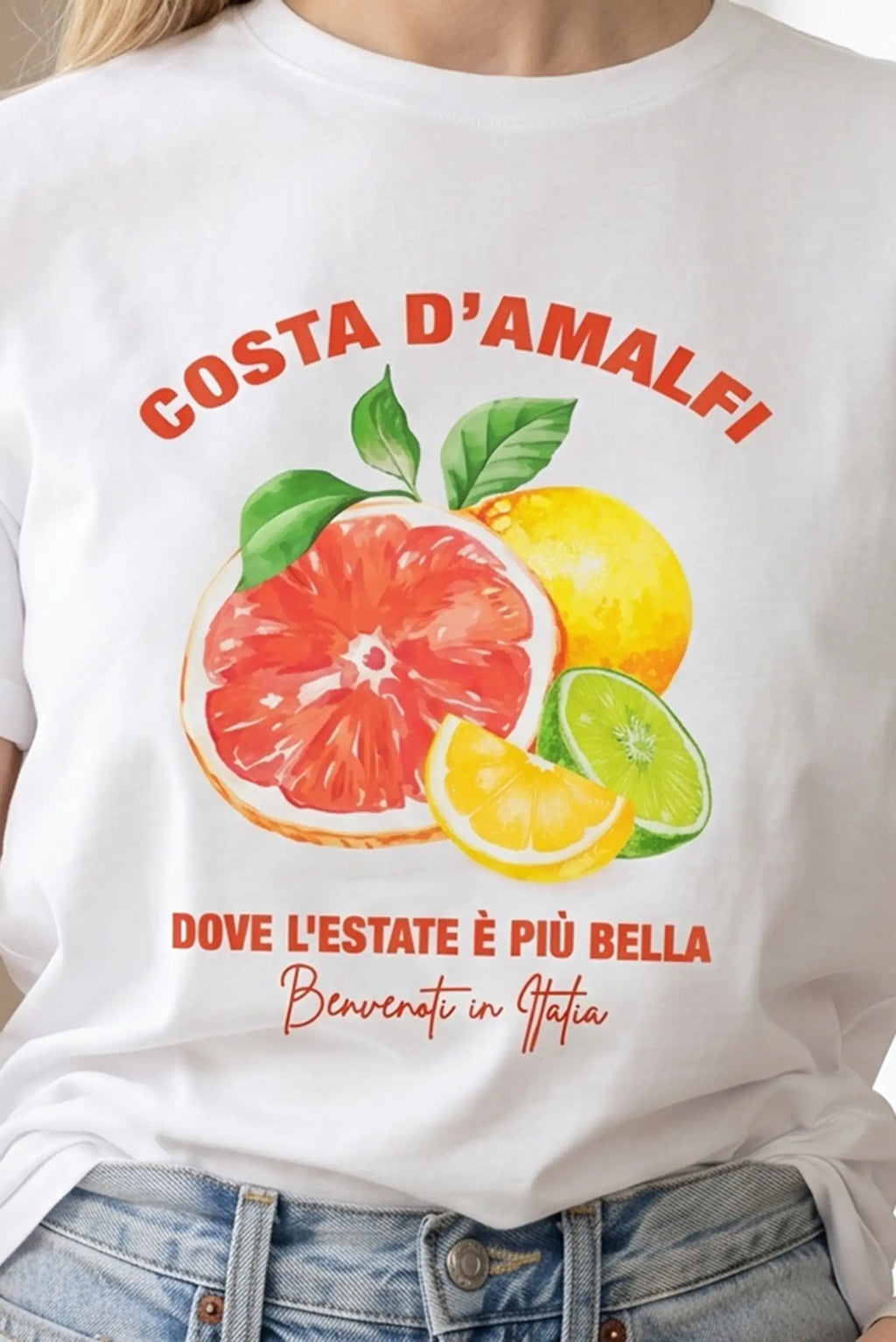 Camiseta Mujer Costa d’Amalfi Blanca