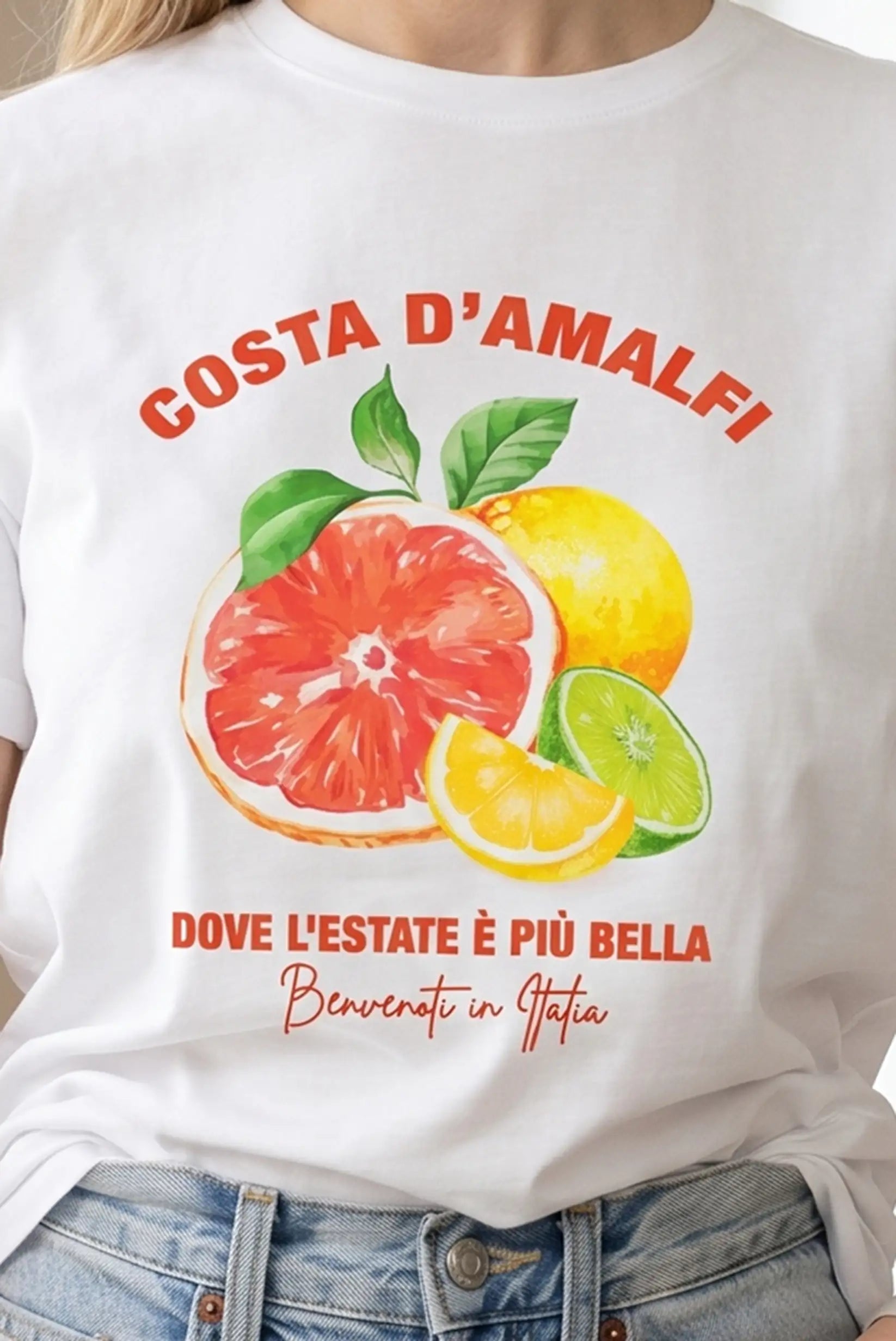 Camiseta Mujer Costa d’Amalfi Blanca