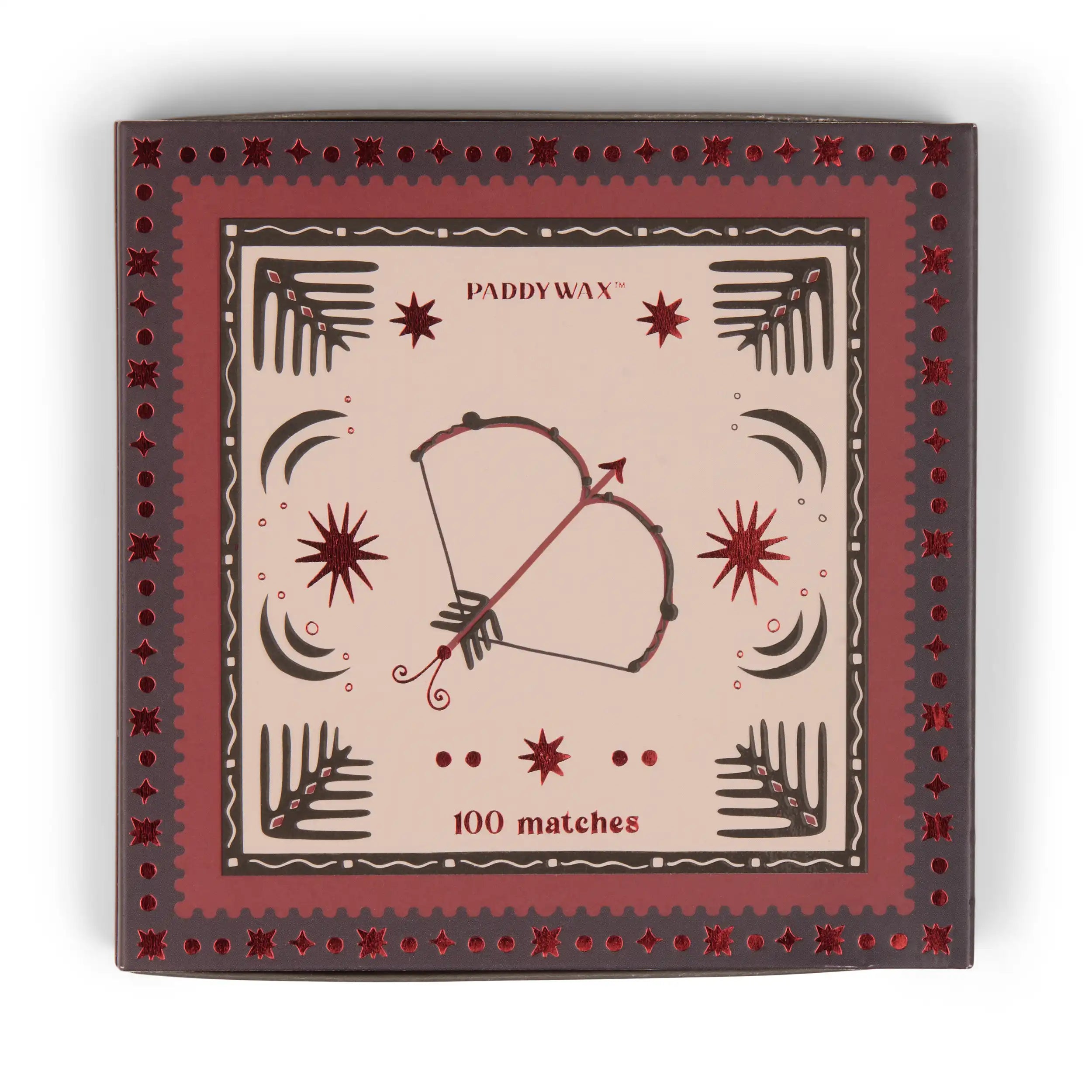 Jumbo Cajas de Cerillas Paddywax - Bow & Arrow | 100 Cerillas con Diseño Artístico