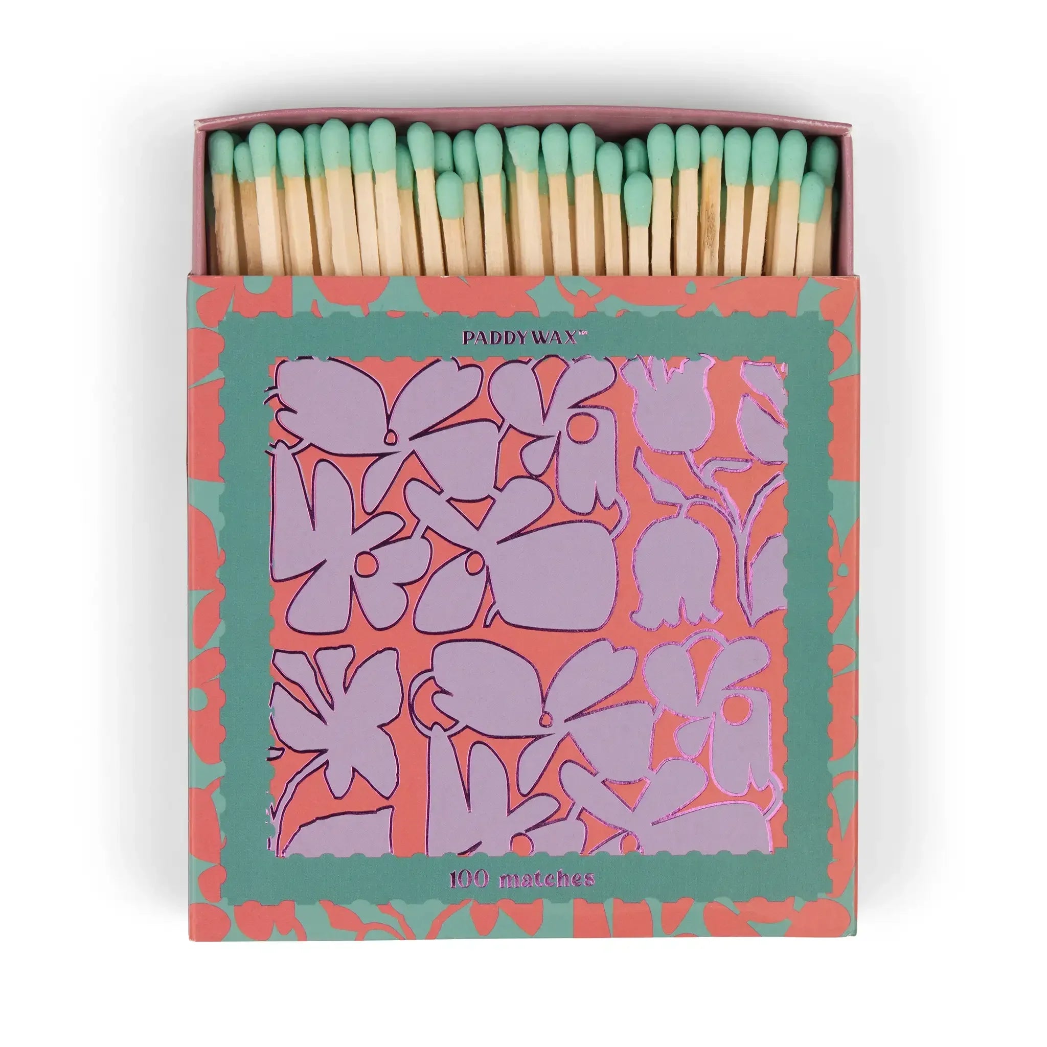 Jumbo Cajas de Cerillas Paddywax - Abstract Floral | 100 Cerillas con Diseño Artístico