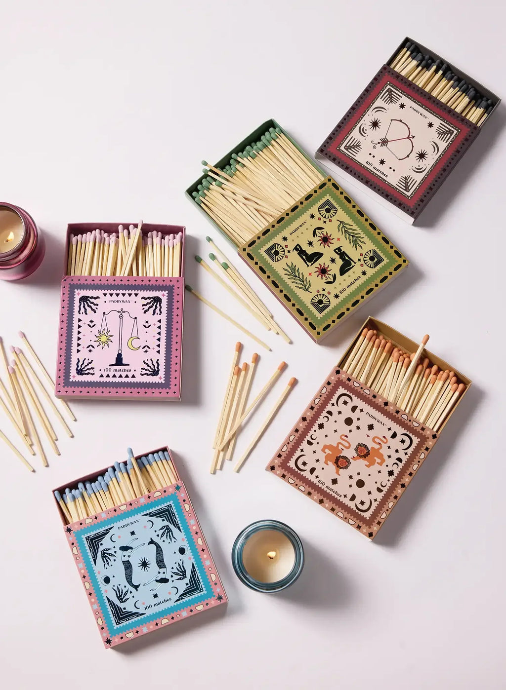 Jumbo Cajas de Cerillas Paddywax - Balance | 100 Cerillas de Diseño Exclusivo