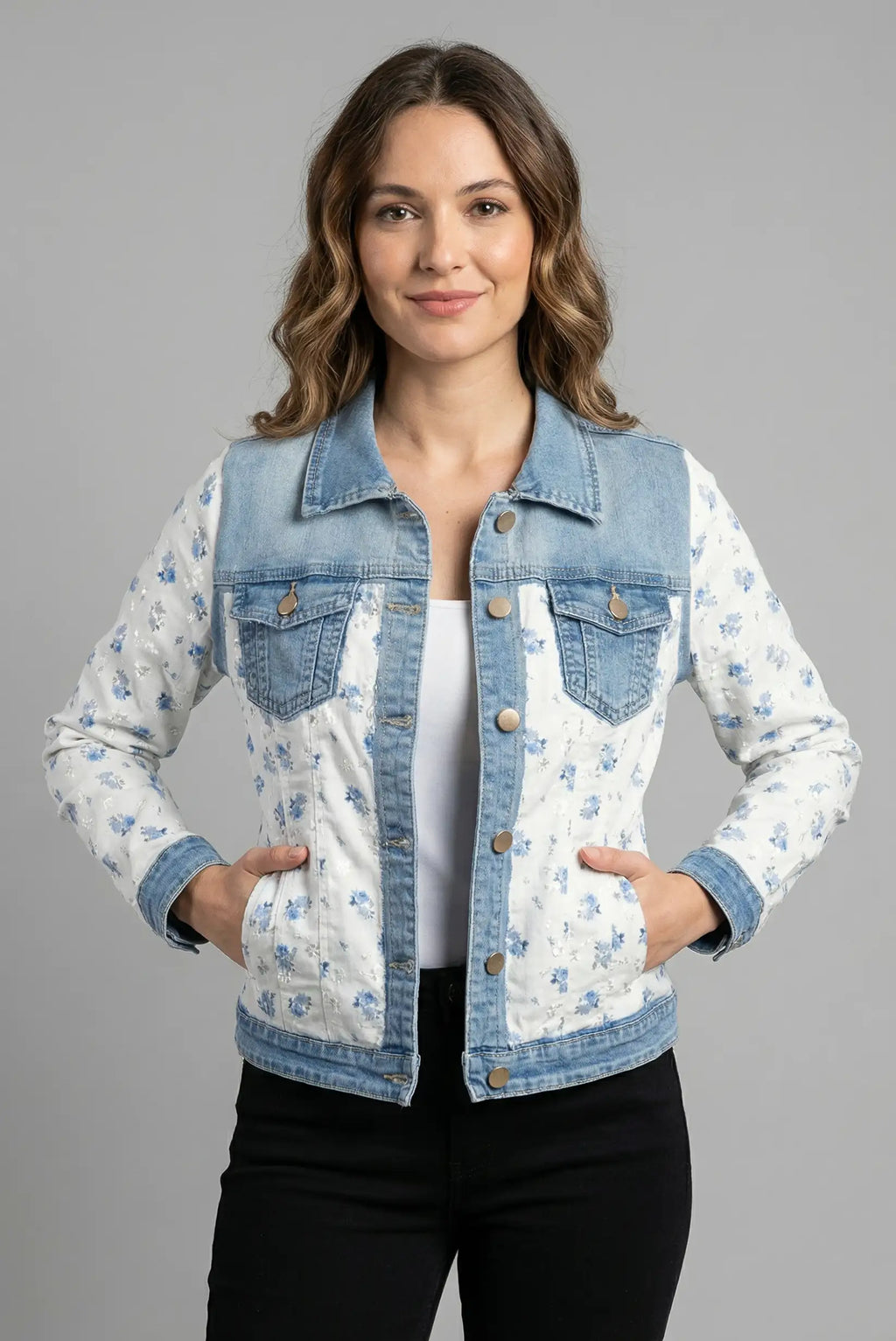 Chaqueta Vaquera Azul & Blanca Saint-Tropez