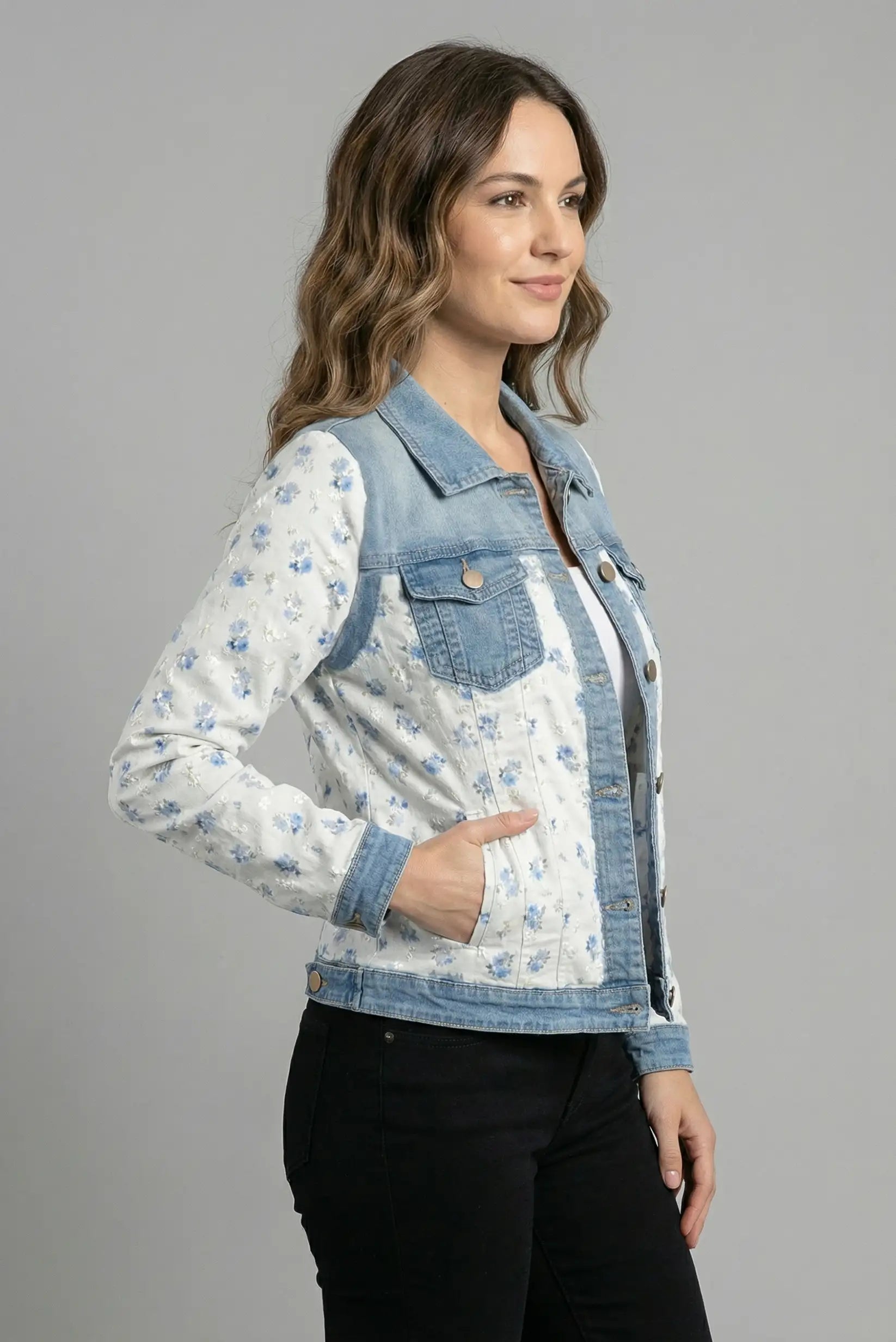 Chaqueta Vaquera Azul & Blanca Saint-Tropez