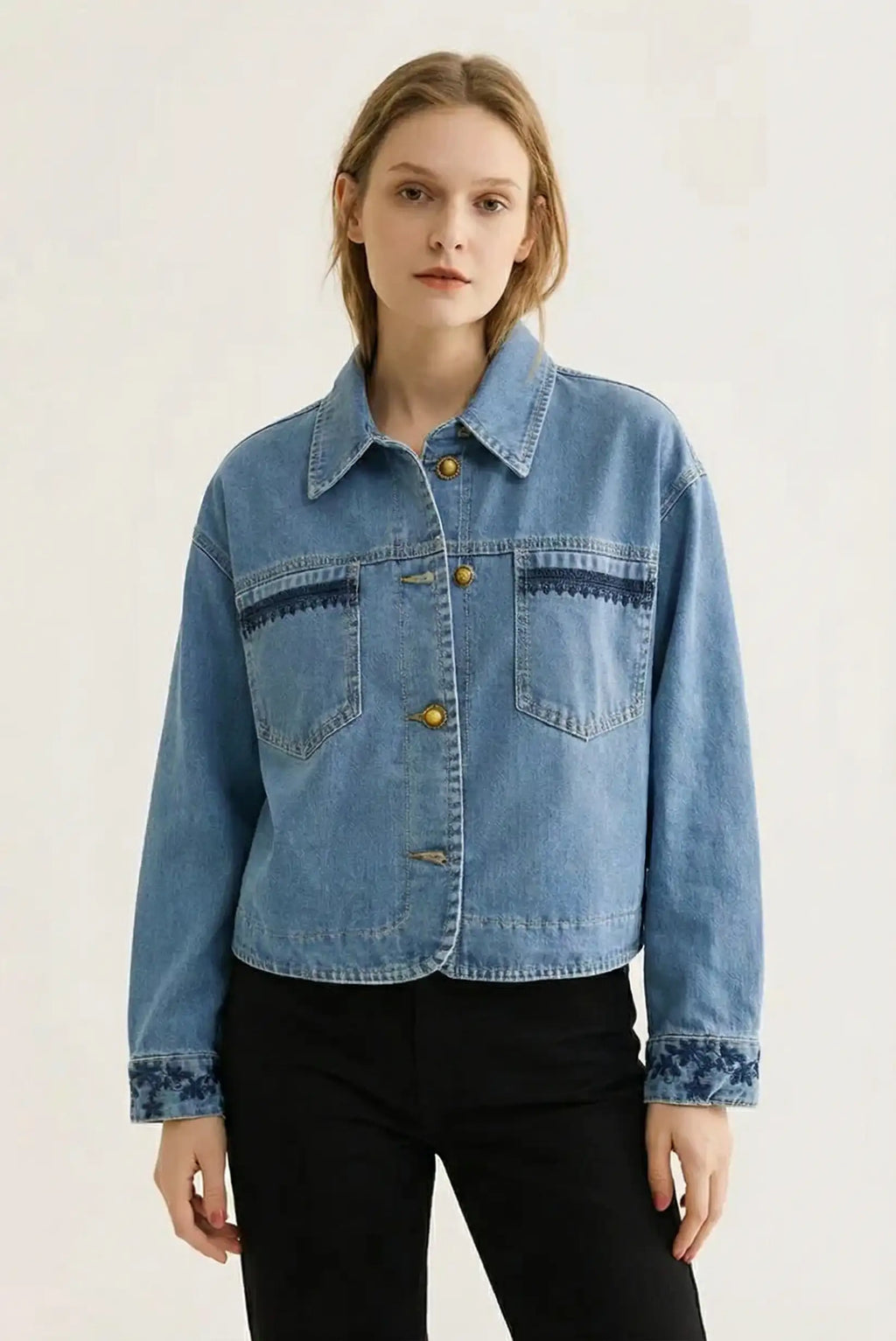 Chaqueta Vaquera Mujer Denim Azul Corte Recto Colección Setenil