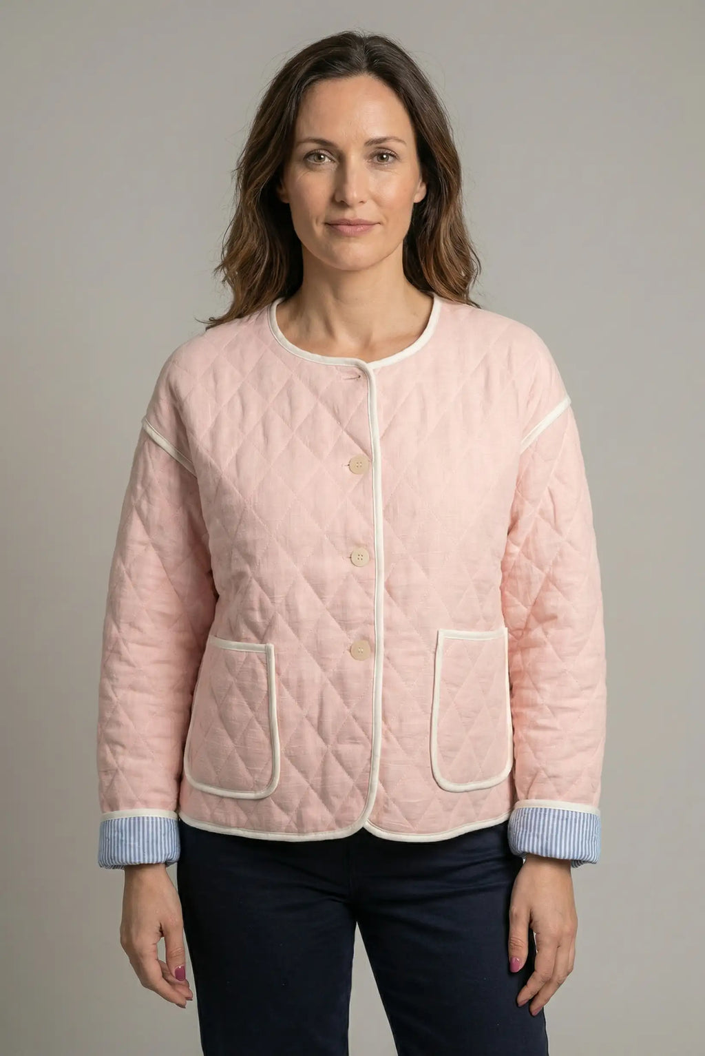 Chaqueta mujer primavera Acolchada Rosa Palo