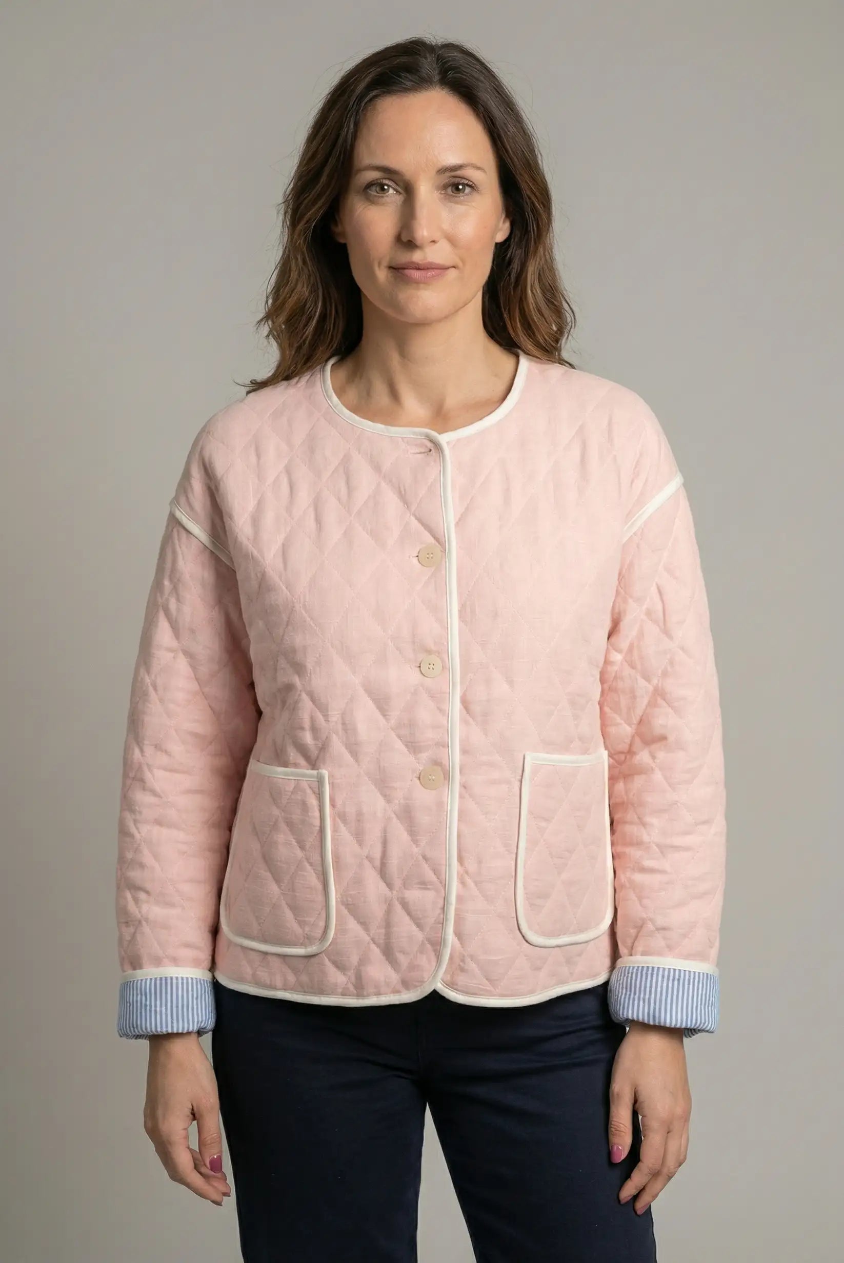 Chaqueta mujer primavera Acolchada Rosa Palo