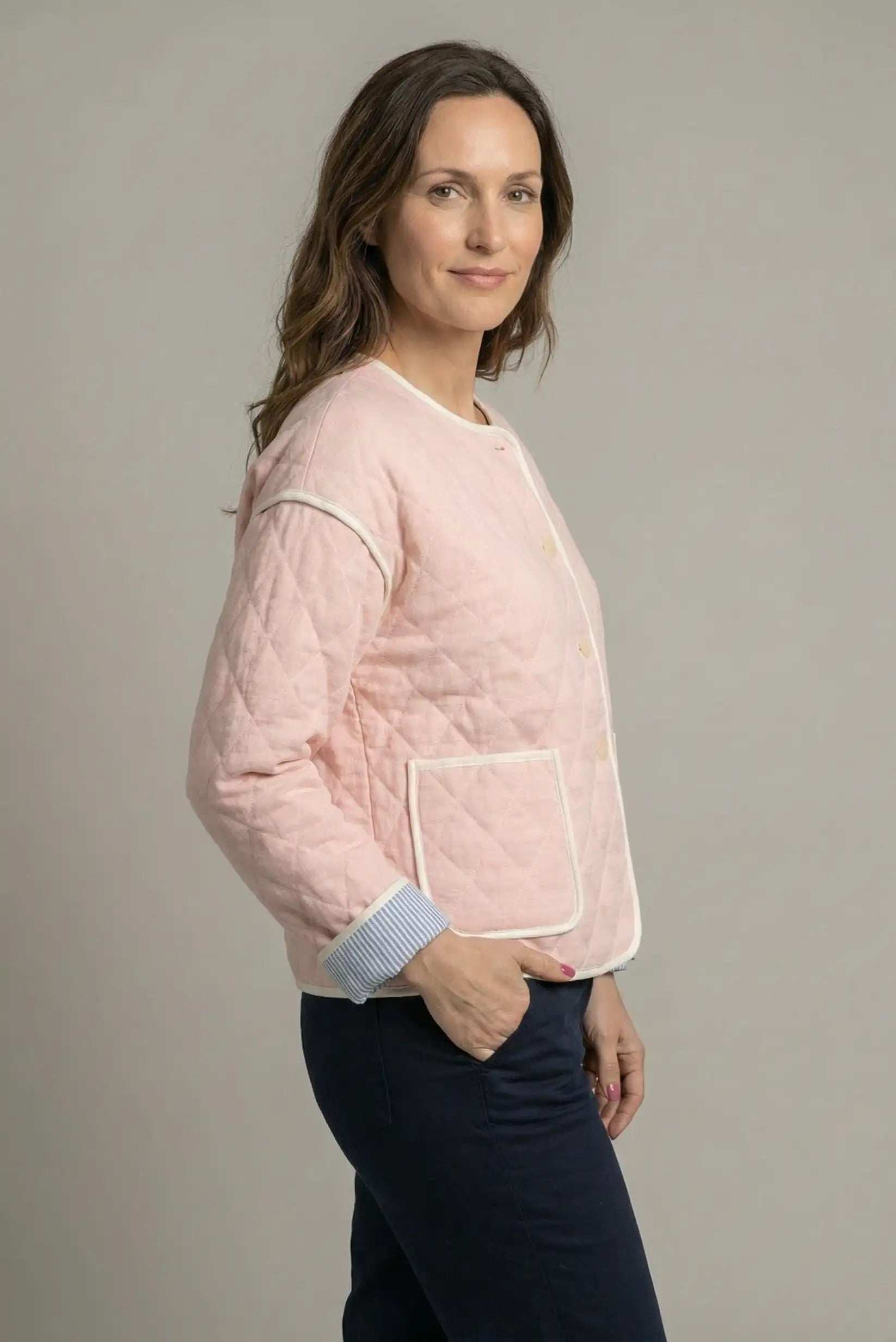 Chaqueta mujer primavera Acolchada Rosa Palo