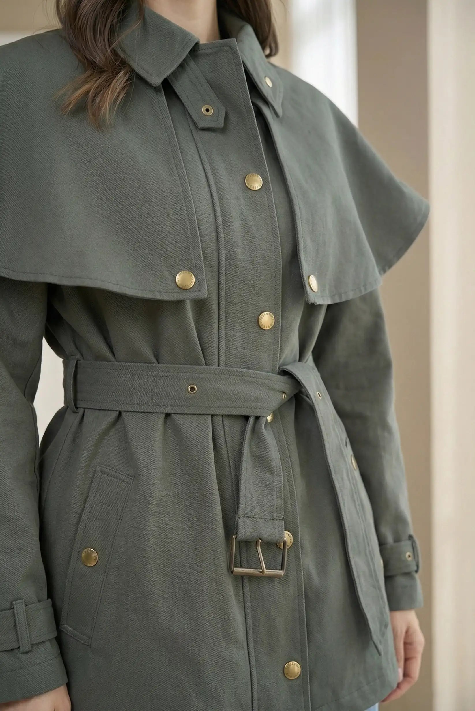 Chaqueta mujer Trench Verde Militar Heritage Primavera