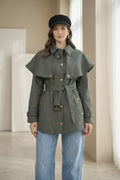 Chaqueta mujer Trench Verde Militar Heritage Primavera