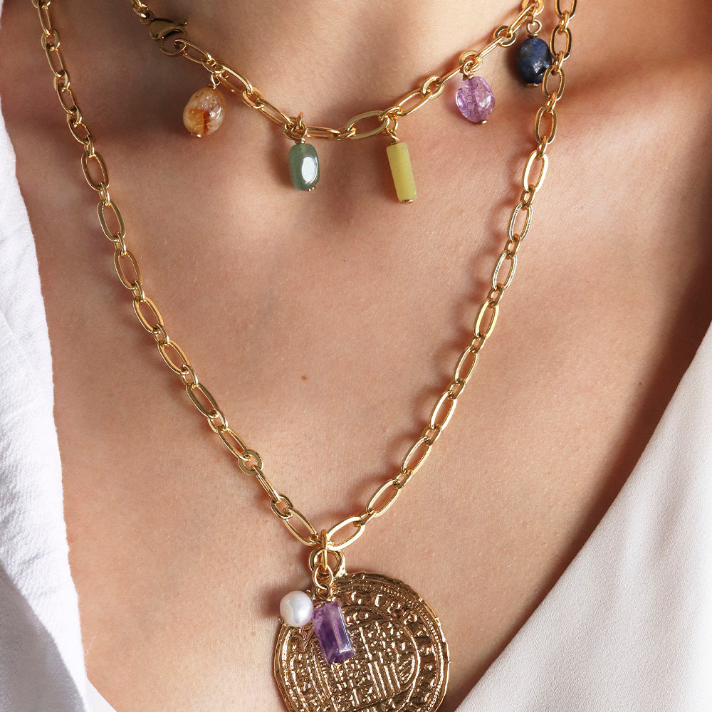 Collar largo COOL Moneda