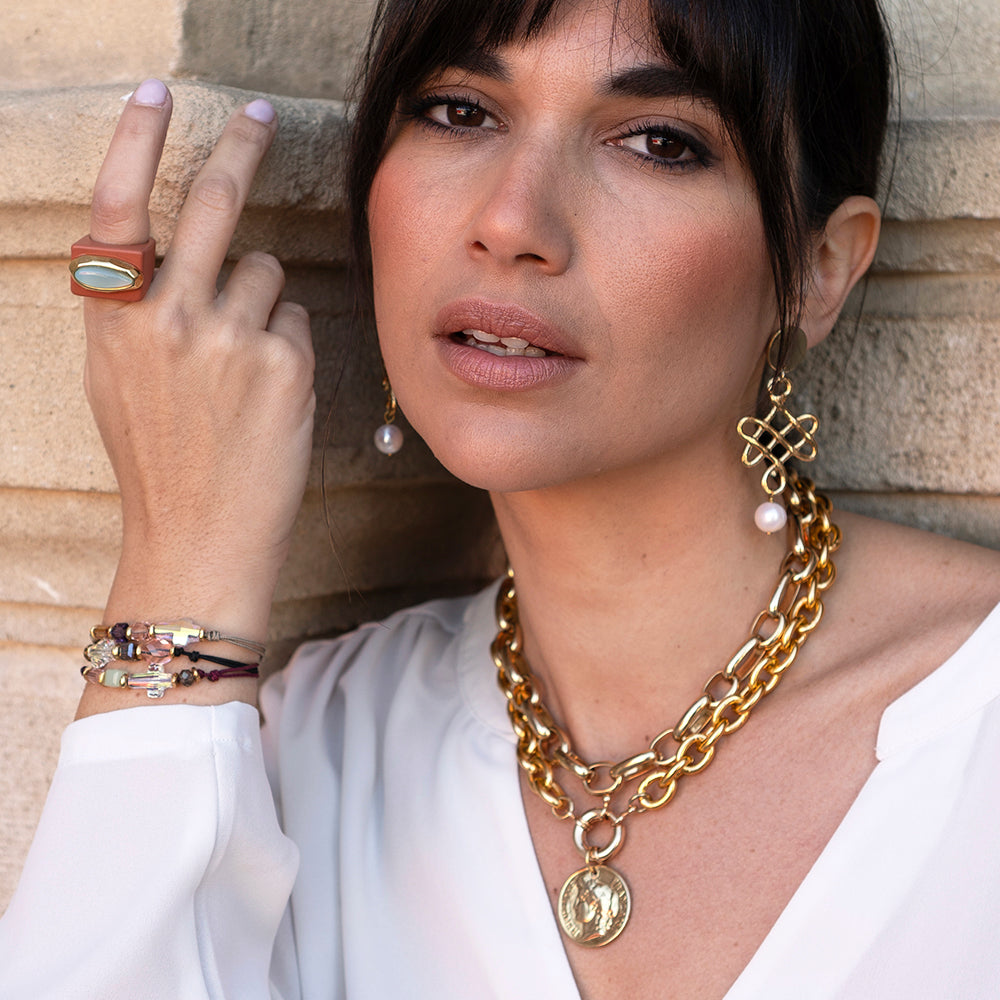 Collares cortos mujer CHAINET Moneda
