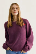 Jersey mujer burdeos con corazones coloridos ideal para otoño