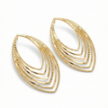 Pendientes de Gota Multinivel con Textura Diamantada – 100% Acero Bañado en Oro 18K