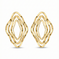 Pendientes de Gota con Ondas Concéntricas – 100% Acero Bañado en Oro 18K