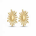Pendientes de Botón con Diseño de Sol Radiante – 100% Acero Bañado en Oro 18K