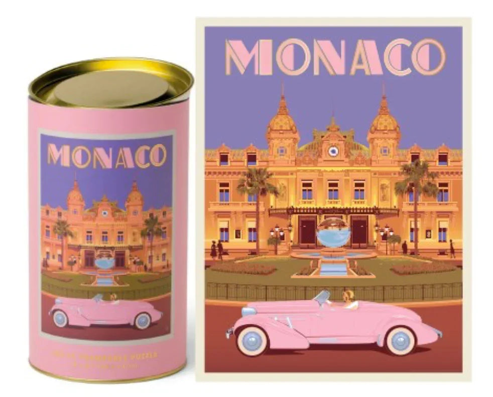 Puzzle en Tubo 500 Piezas - Mónaco | Diseño Vintage y Elegante