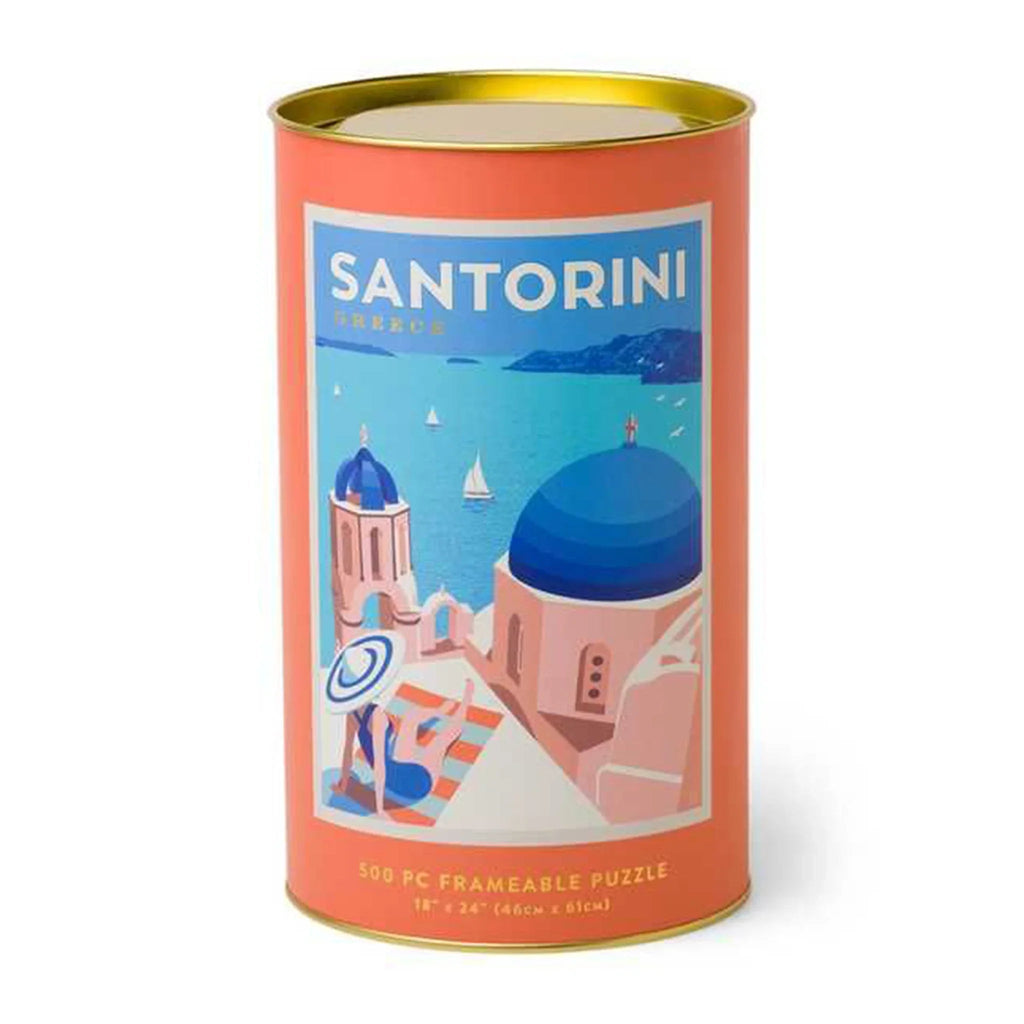 Puzzle en Tubo 500 Piezas - Santorini | Diseño Vintage y Escapada Mediterránea