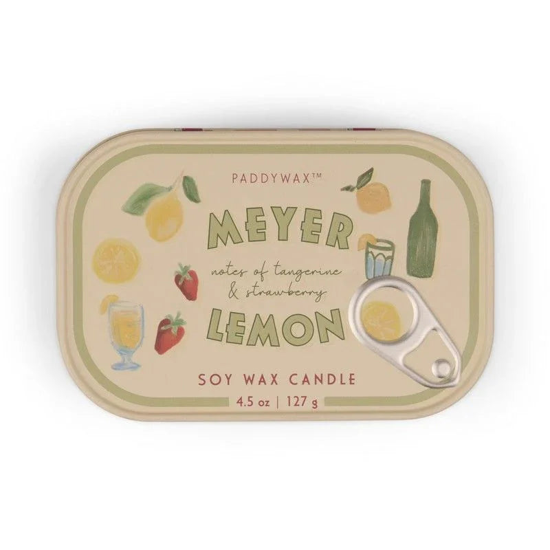 Vela en Lata Paddywax Bistro 127g - Limón Meyer | Frescura Cítrica con Estilo Vintage