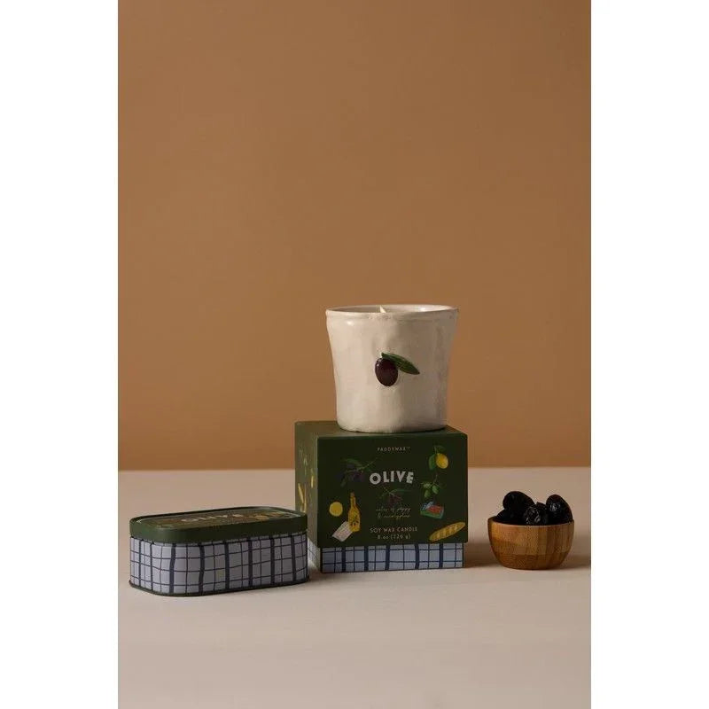Vela de Cerámica Paddywax Bistro 226g - Higo & Oliva | Aroma Mediterráneo y Diseño Artesanal