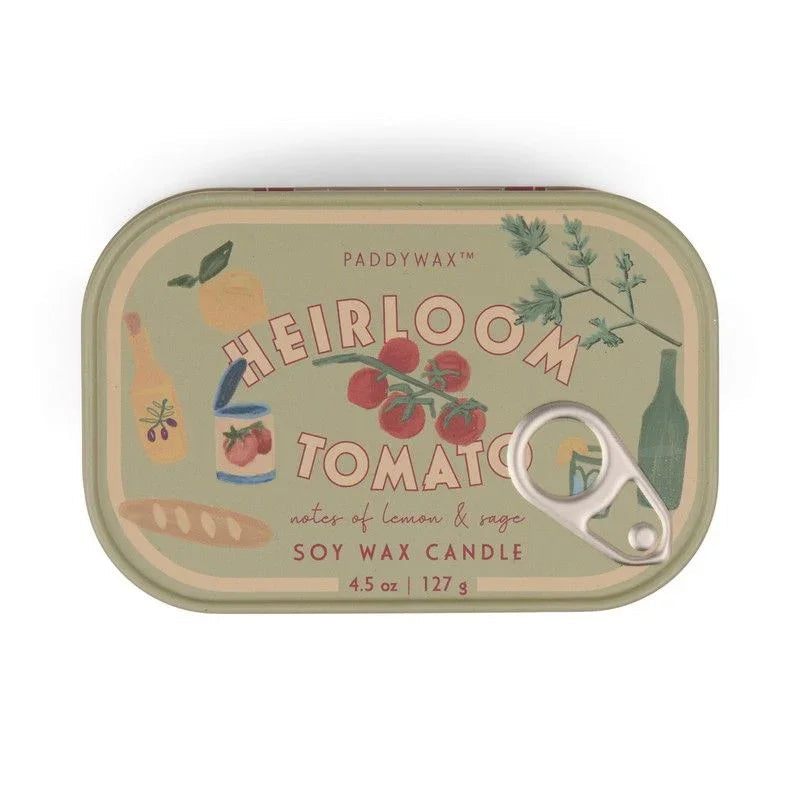 Vela en Lata Paddywax Bistro 127g - Tomate Heirloom | Aroma Fresco y Estilo Vintage