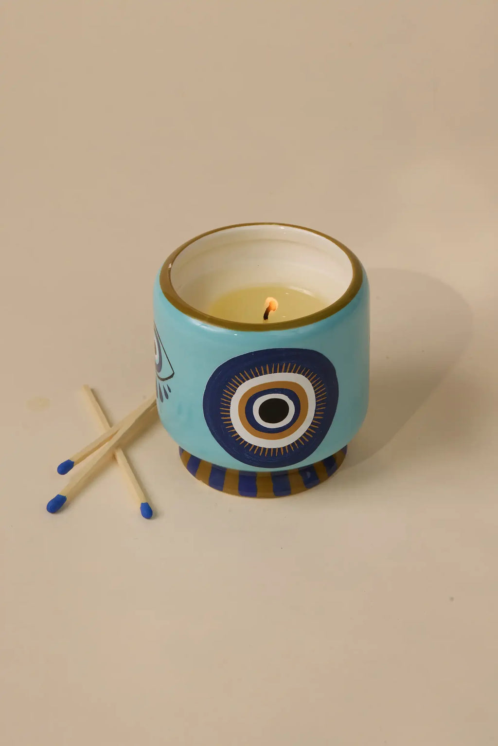 Vela A Dopo Paddywax ceramica Ojo azul Incense & Smoke