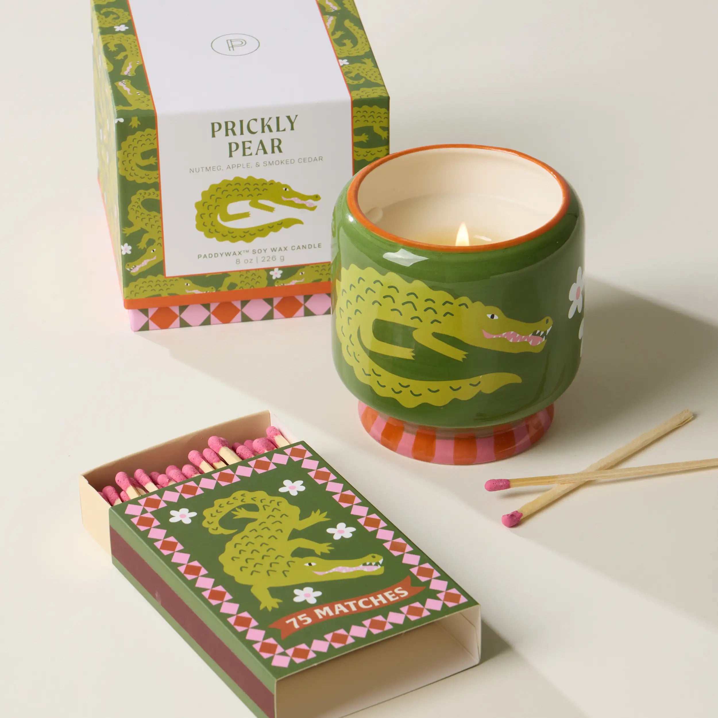 Vela Perfumada Cocodrilo Paddywax A Dopo 226g Aroma Cedro y Manzana