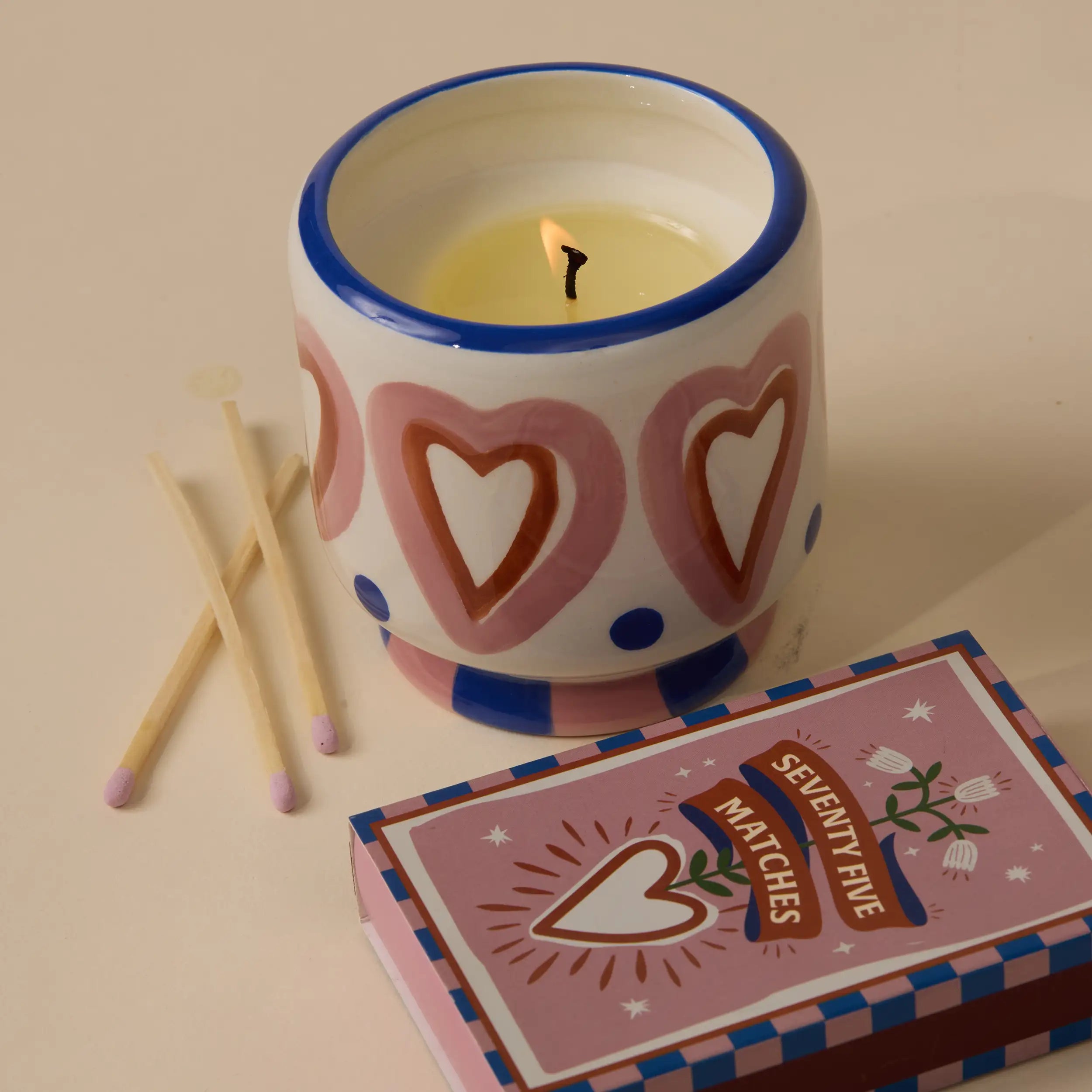 Vela Aromática Paddywax Corazones Cerámica 226g Regalo Original