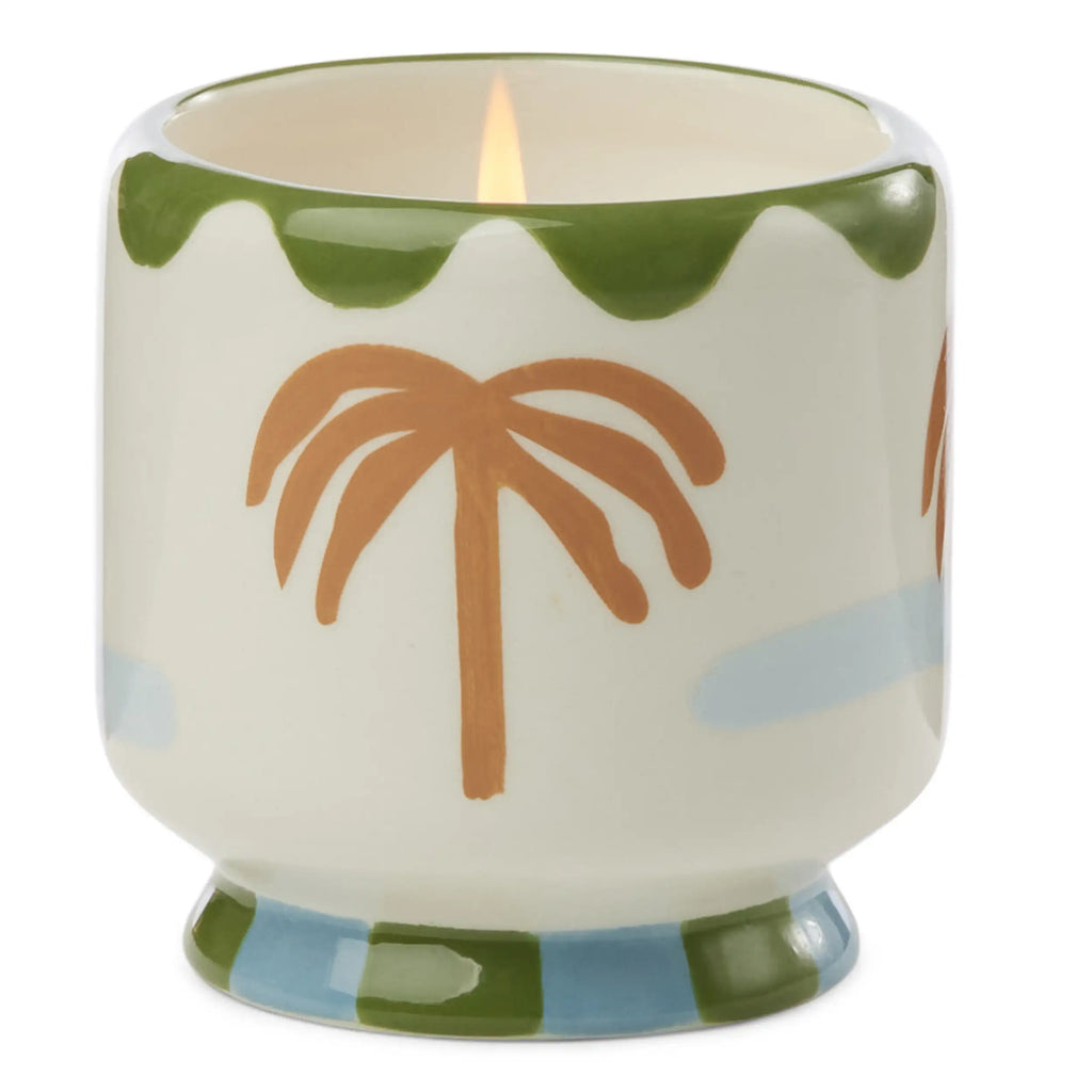 Vela Paddywax Palmeras 226 g Cerámica Decorativa Aroma Fresco