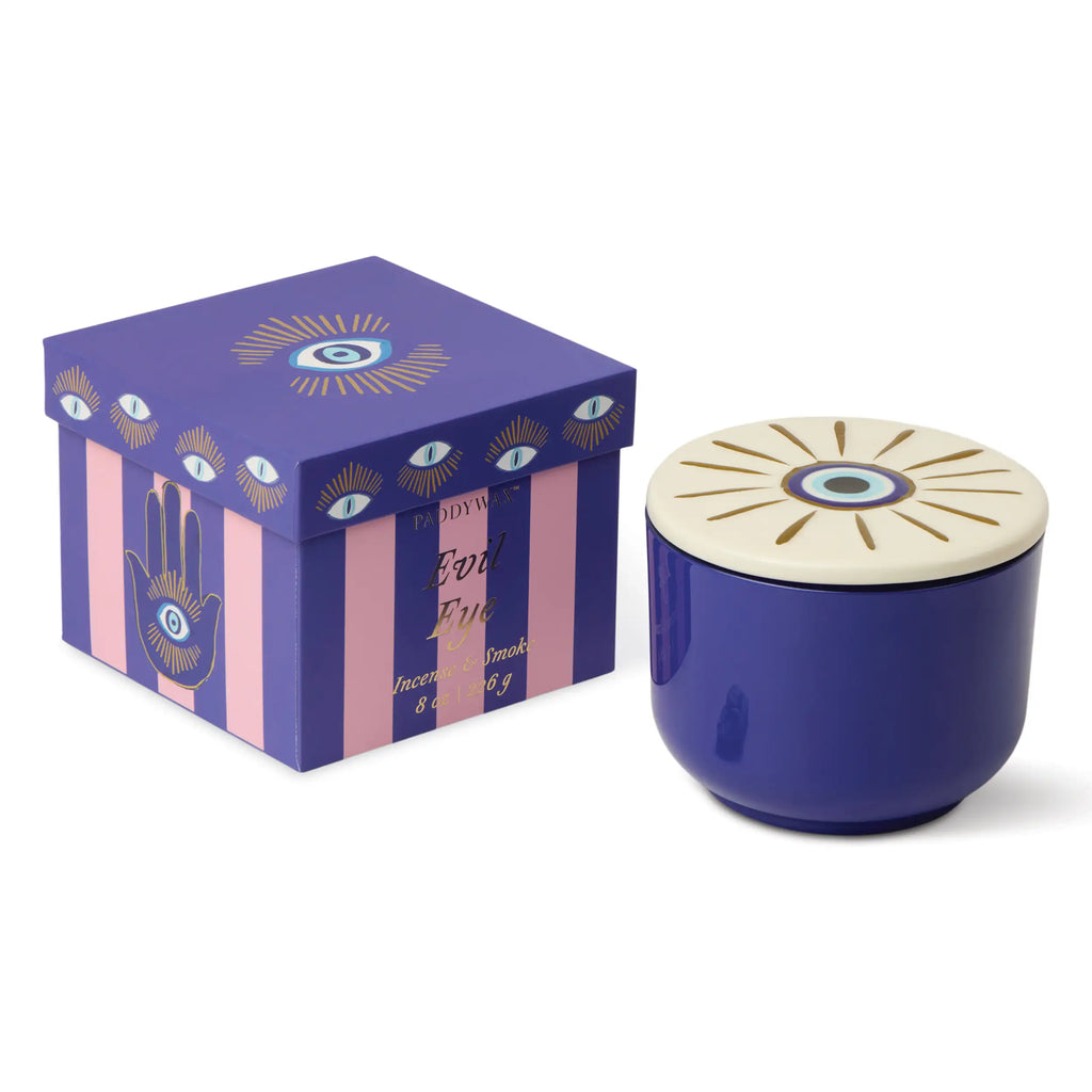 Vela Aromática Paddywax Evil Eye Charmed 226 g Incienso y Notas Ahumadas
