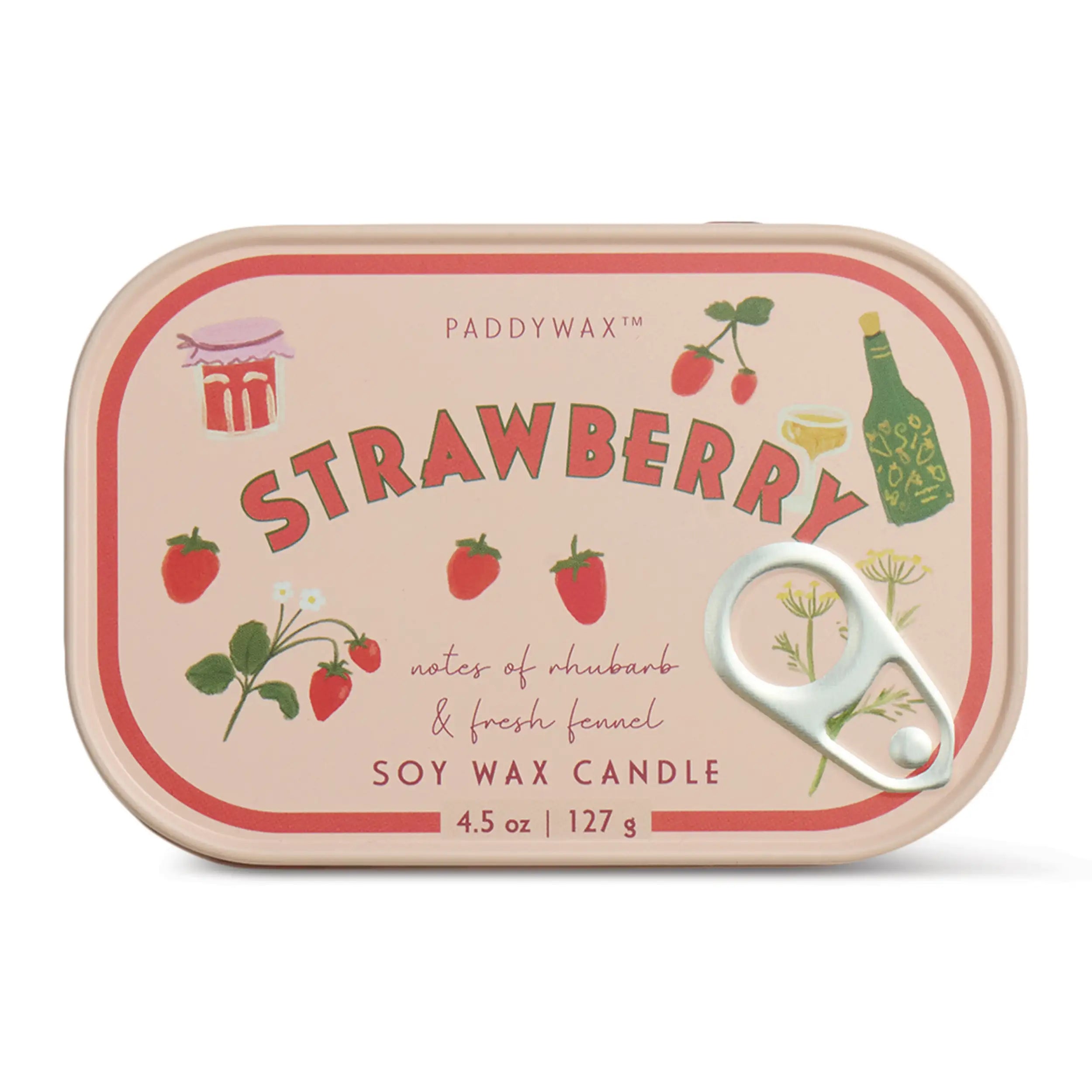 Vela Aromática Fresa Paddywax Bistro 127g Estilo Vintage Agradable