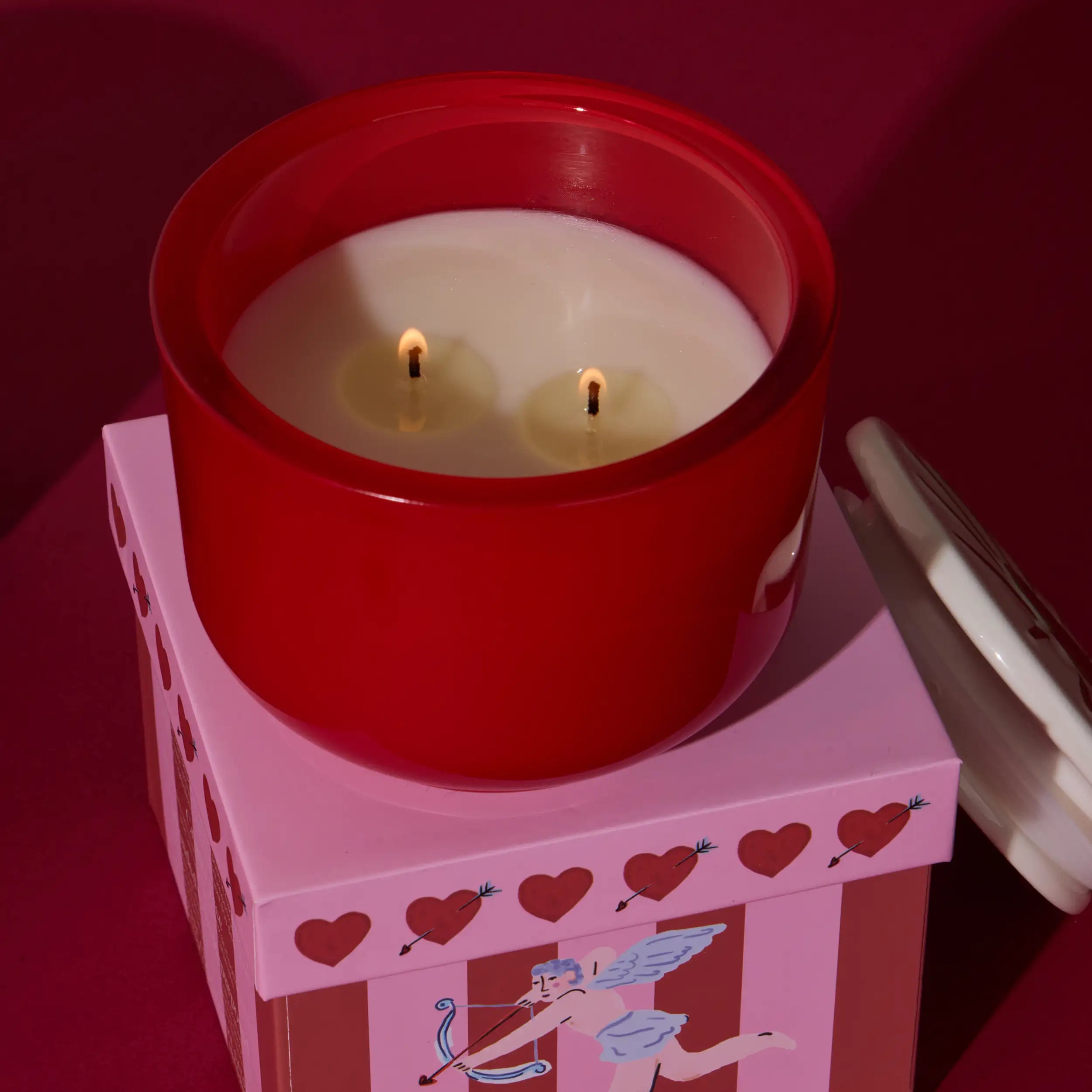 Vela Aromática Paddywax Corazón Charmed 226 g Higo y Rosa