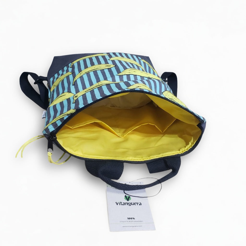 Mochila VERA «Plátanos fondo verde»
